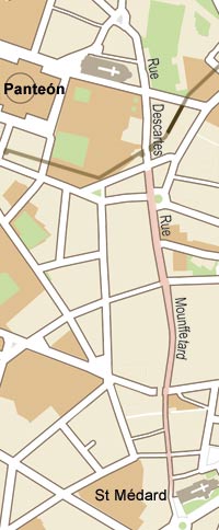 Mapa de la Rue Mouffetard
