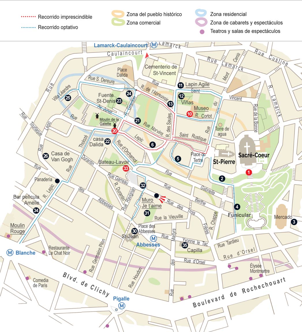 Mapa de Montmartre