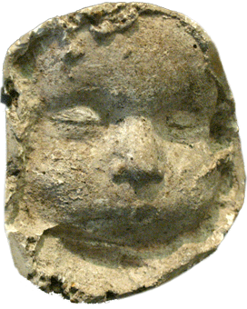 Máscara de un bebé de época romana