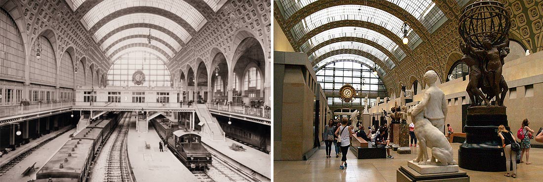 La estación de tren y el Museo de Orsay