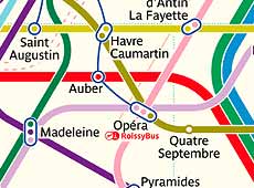 Plano del Metro de París rediseñado
