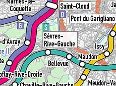 Plano del RER sobre París