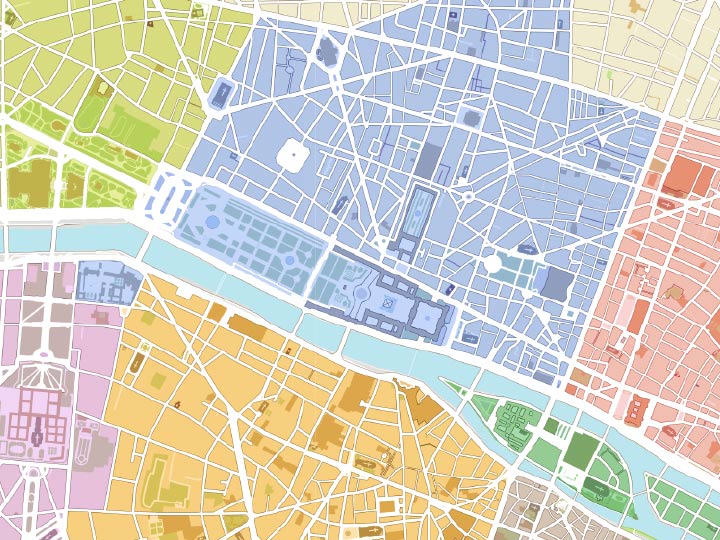 París dividida por zonas