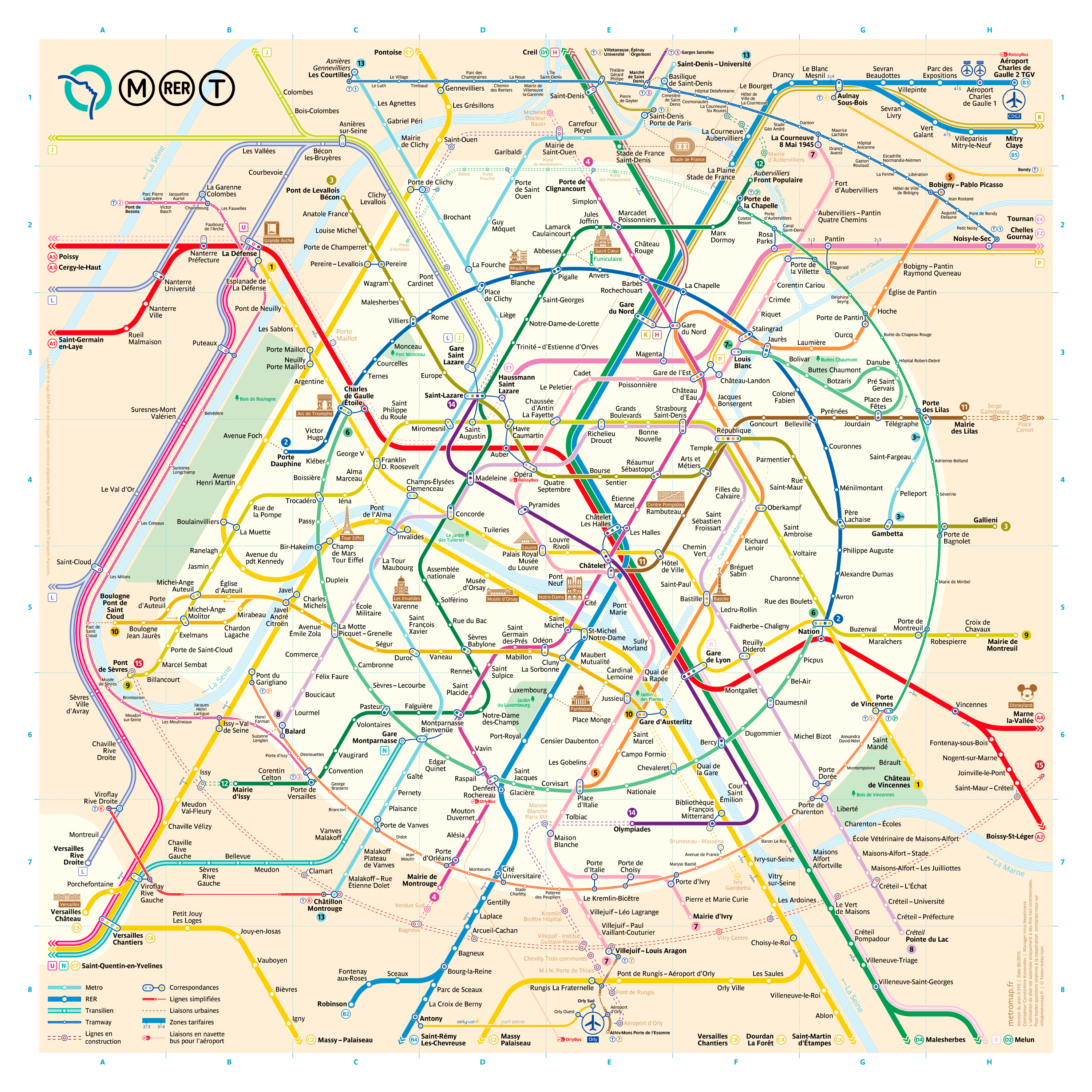 Mapa Imprimible Del Metro De Paris | fast.euractiv.com